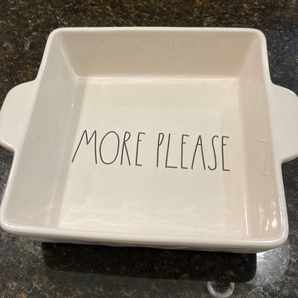 Rae Dunn More Please baking dish